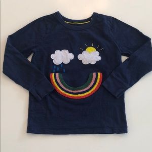 Mini Boden rainbow smile shirt